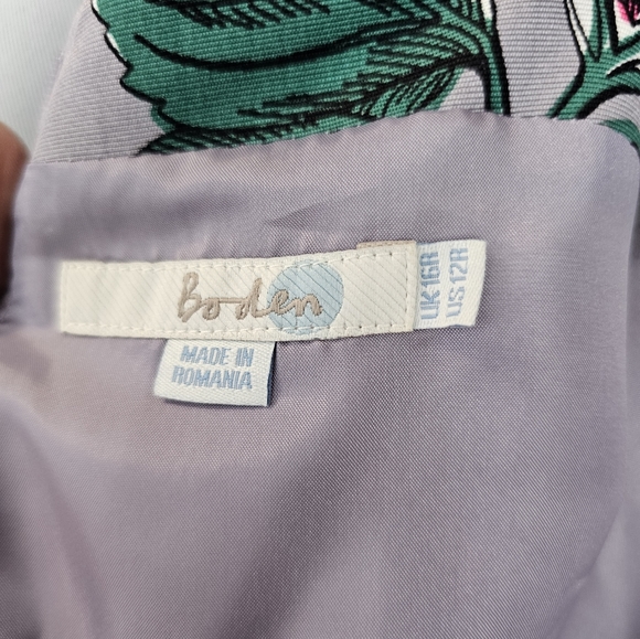 Boden Sleeveless Dress Floral Lined Womens Size 12R - Picture 5 of 9